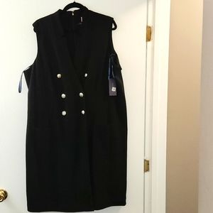 Double-breasted Black Dress